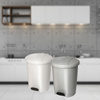 White 18l Trash Can with Pedal - Elegant and Practical