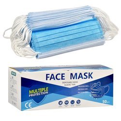 Maska ochronna 3-warstwowa z filtrem przeciwwirusowym, 50 szt w pudełku