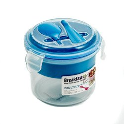 Pojemnik okrągły na śniadanie 500 ml bez BPA niebieski