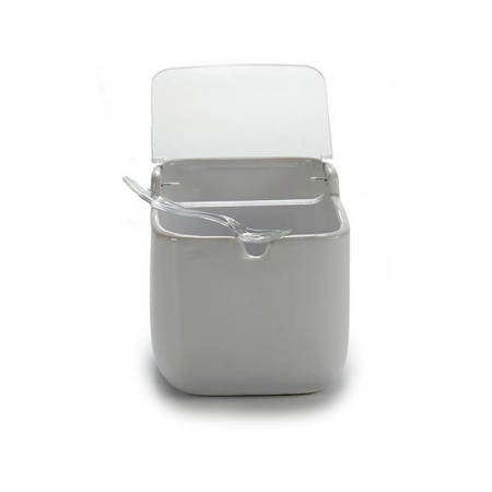 Cukiernica ceramiczna z pokrywką akrylową biała 