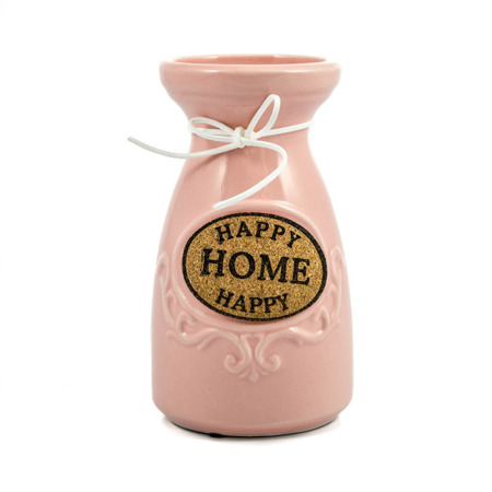 Wazon ceramiczny 18 cm Happy Home pudrowy róż