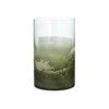 Świecznik szklany walec zielony 10x11,5 cm
